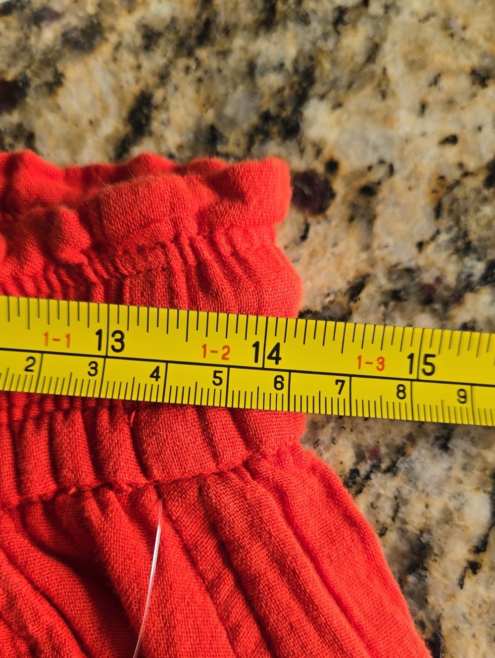 Old Navy Coral Crinkle Gauze Barrel Ankle Pants High Waist NWT Small Petite - Picture 7 of 8